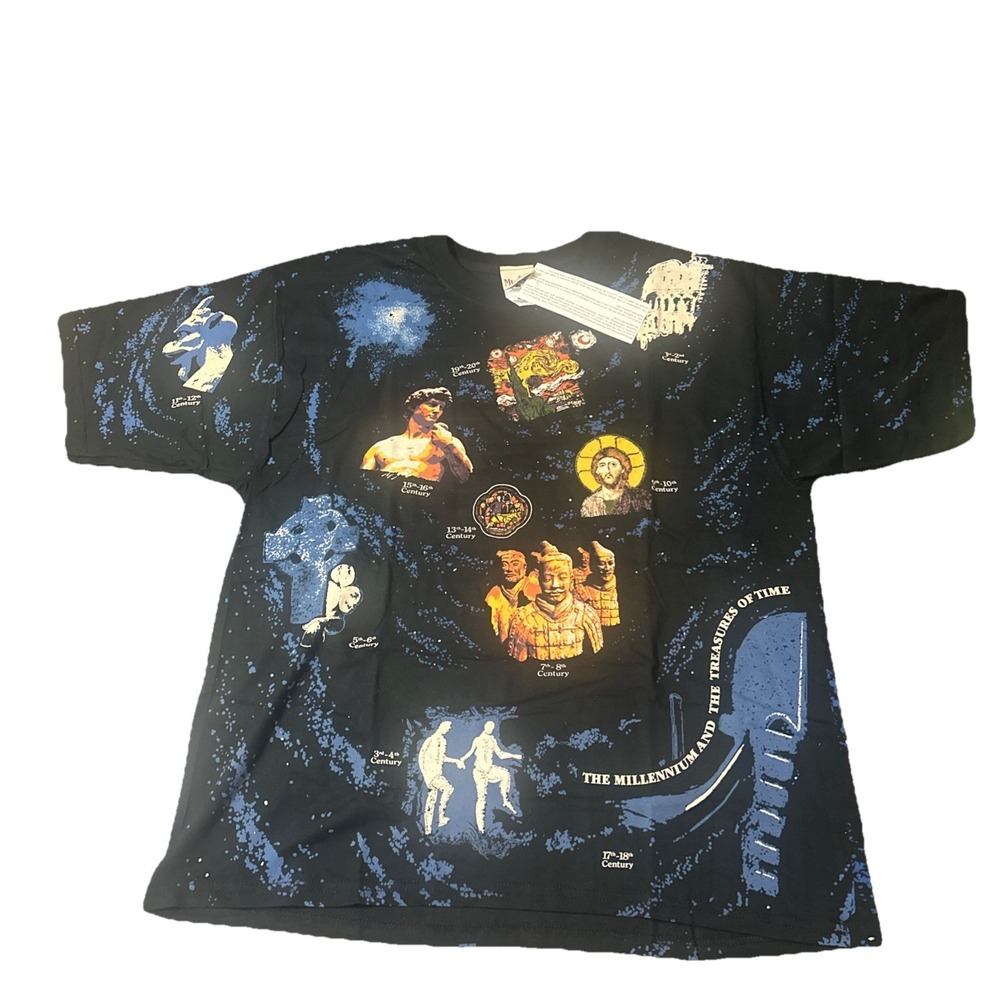 Vintage 90s The Museum Company The Treasures Of Time All Over Print Art Tee XL